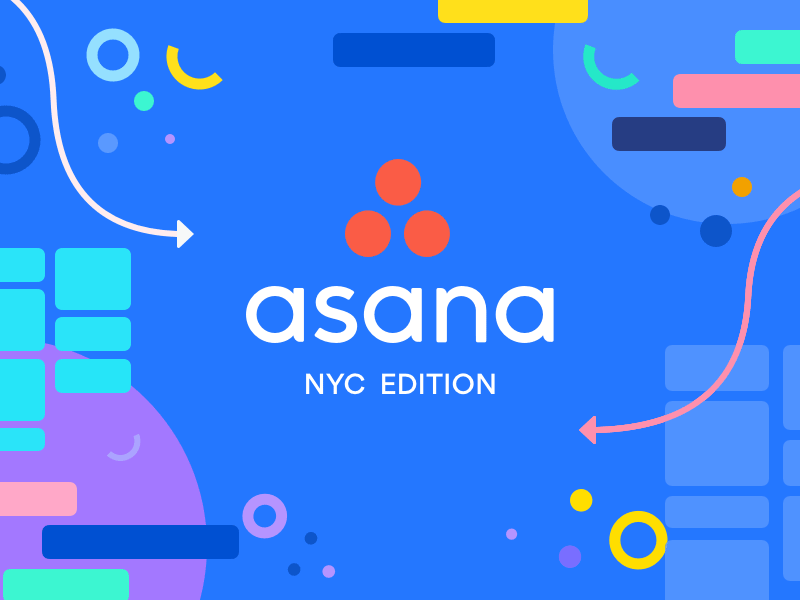 Asana NYC Edition asana blue dark blue nyc patterns pink