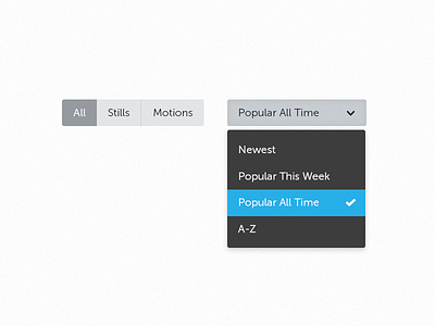 Sort and filter menu flat front end menu modern ui ux web web design