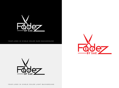 FadezBySae Salon/Barber Logo barber barbershop barbershop logo fades haircut logo salon salon logo scissors