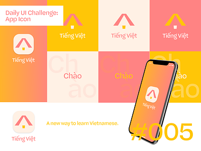 Daily UI Challenge Day 005 app app design branding dailyui dailyuichallenge design icon language logo ui vietnam vietnamese