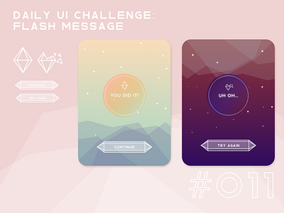 Daily UI Challenge Day 011 app app design branding dailyui dailyuichallenge design flash message illustration mobile monumentvalley ui vector