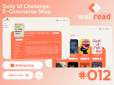 Daily UI Challenge Day 012 antiracism books branding dailyui dailyuichallenge design ecommerce ecommerce shop logo ui ux web