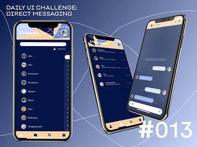 Daily UI Challenge Day 13 app app design branding dailyui dailyuichallenge design direct messaging flat message minimal ui