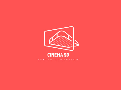 Cinema SD coral graphic design illustration logo logo design mattress