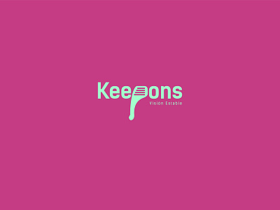 Keepons keepons logo design pink