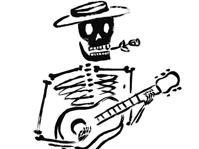 Don't forget to sell your soul design dia de los muertos dia de muertos guitar illustration skeleton