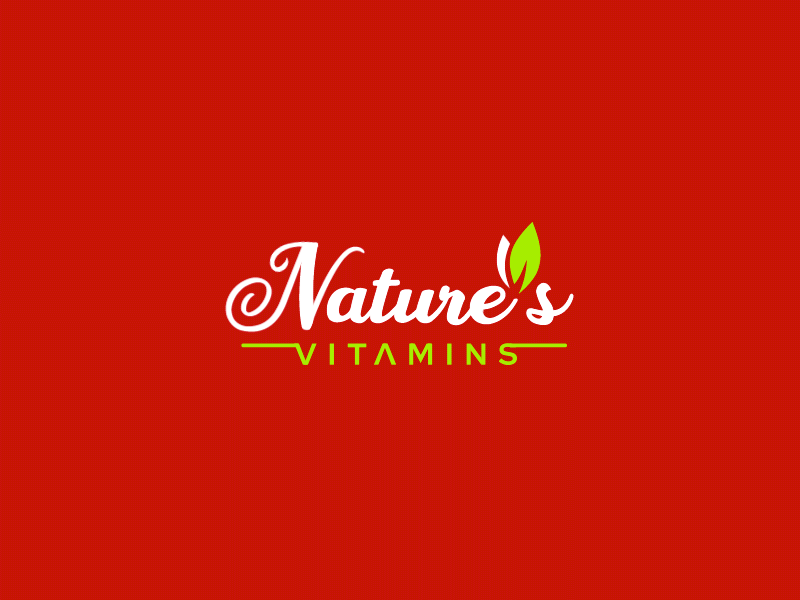 Nature's Vitamins logo and animation design animation design logo logotype vitamins