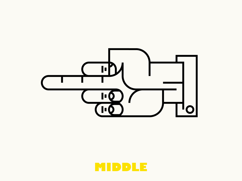 Manicules Pt. III glyphs typography illustration graphic art graphicdesign pointer hand manicule middle finger
