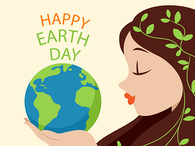 Earth Day animation app branding design flat graphic design icon illustration illustrator lettering logo photoshop typography vector web website