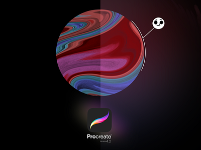 New Procreate app app apple black color dark earth face inspiration ipad ipadpro logo pro procreate ui world