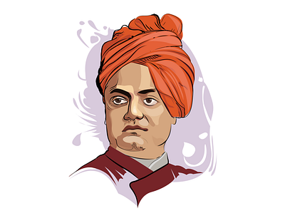 Portrait 1 | Swami Vivekananda | Spirituality adobe adobe illustrator vector art