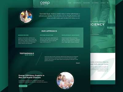 Home Energy Company Homepage web design
