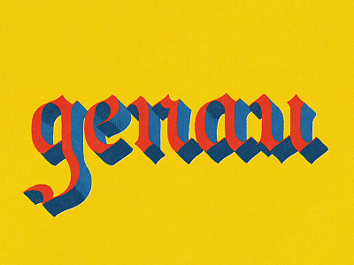 Genau design genau german illustration lettering words