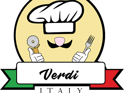 Logo Pastificio Verdi brand branding design identity illustration logo vector