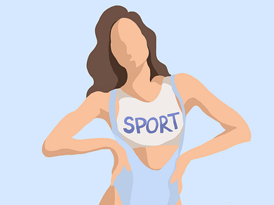 Sport Girl vector illustration fitness illustration sports vector
