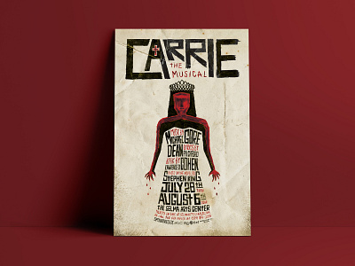 Carrie the Musical branding design digital art graphic design graphic art illustration poster theatre typography