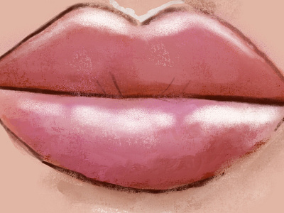 Juicy lips fashion illustration