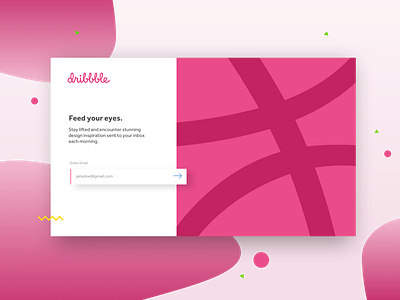 Dribbble Email Capture blobs branding confetti dribbble email blast email capture email form first post modal newsletter pop up banner subscribe subscribe form subscription box thank you ui ui ux design vector web