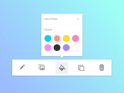 Background Color Picker Tool app color picker color wheel colour dailyui design tools interface designer minimal palettes saas software swatches tool toolbar ui design ui ux