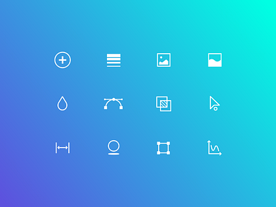 Design Tools Icon Set background borders color design design icons drop shadow gradient hover icon pack icons icons set illustration illustrator icons image layers minimal overlay ui ui ux vector