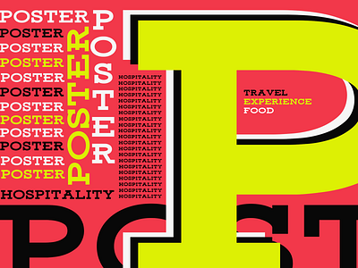 Poster Hospitality Poster branding illustration typography vector