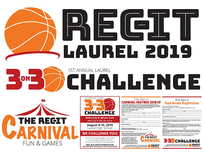 Rec-It Laurel 2019 basketball branding illustrator logo typography vector