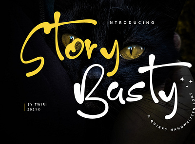 Story Basty Quirky Handwritten Font font lettering typographic