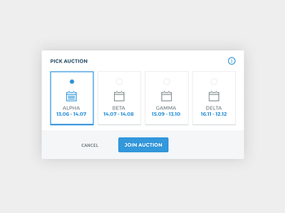 Hytch.io - Join Auction app application clean design flat interface responsive select ui ux web web design