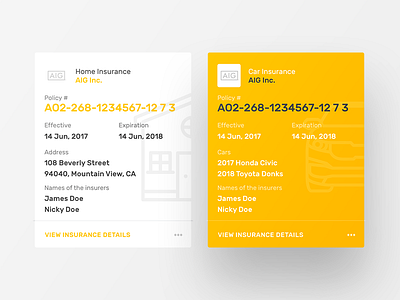 Jerry MVP - Insurance Card card cards interface jerry mobile ui ux web