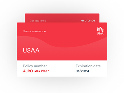 Jerry - Insurance Card box card cards insurance interface ui ux