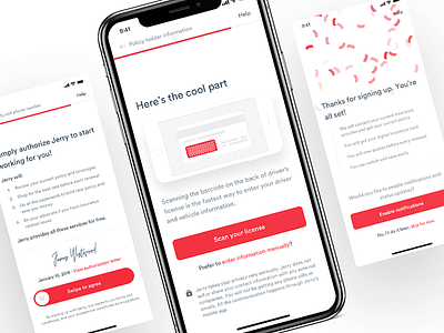 Jerry App - Signup Screens
