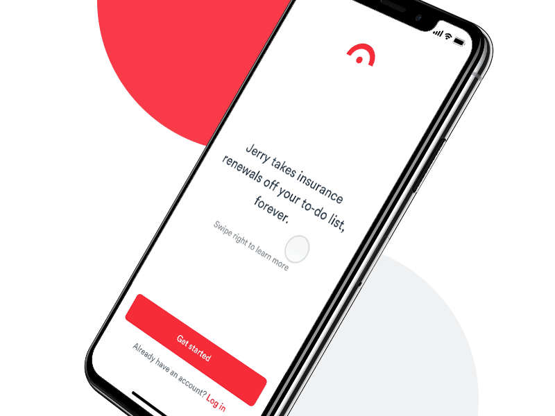 Jerry App - Landing Draft interaction animation ui ux app ios android react iphone