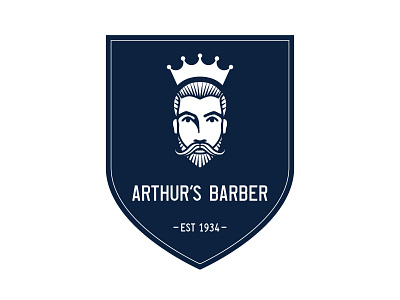 Arthurs Barber Logo branding design illustration logo rebrand