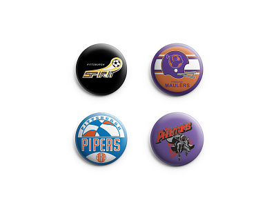 Button Pack for Steel City Cotton Works buttons logos pins sports