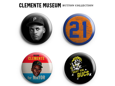 Roberto Clemente Button Collection baseball buttons pins roberto clemente