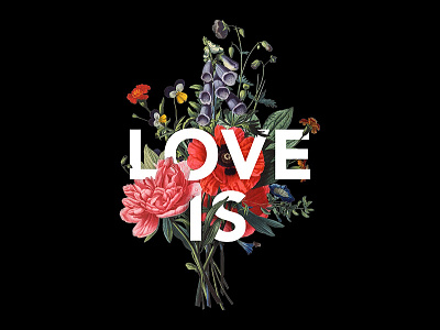Love Is church download easter floral flowers free typography
