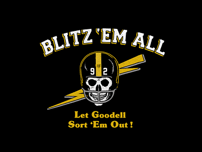 Blitz 'Em All football graphic sports t shirts type typography