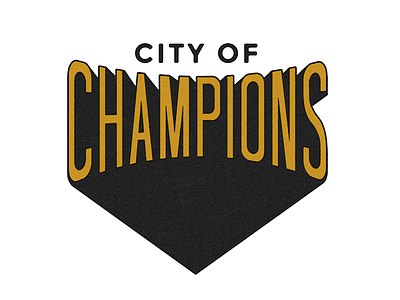 City of Champions logo pittsburgh sports sportswear type typography vintage