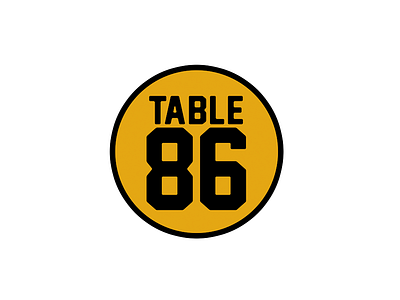 Table 86 Pint Glass Logo