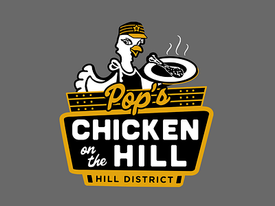 Chicken On The Hill baseball restaurant vintage