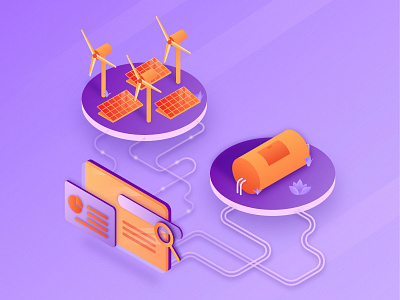 Update-SEO-Electricity and Natural Gas Isometric Illustration