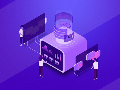 Survey Answers Compilation Isometric Illustration