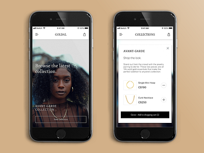 Jewelry Collection - App Design adobexd jewelry mobile app retail shopping ui uidesign