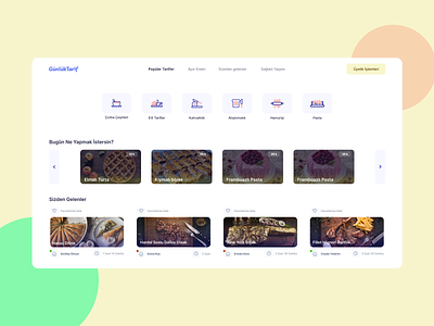 Recipes - GunlukTarif.com food food app new recipes recipes app webdesign website