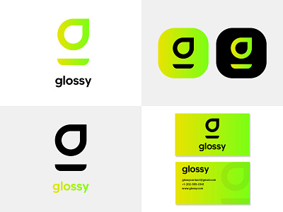 Glossy - Logo concept app icon logo brand branding business card g glossy gradient icon letter g logo simple text text logo