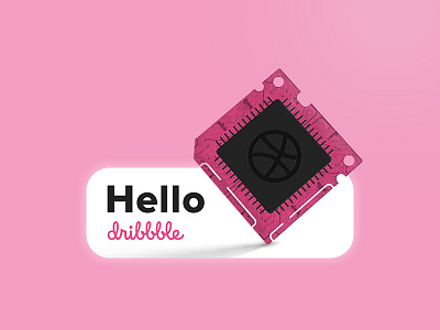 Hello Dribbble! chip debut digital photoshop