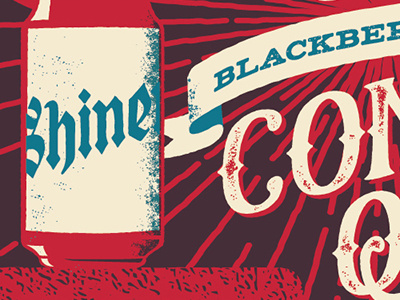 Blackberry Smoke Poster band beer illustration poster print screen shiner texture type typography