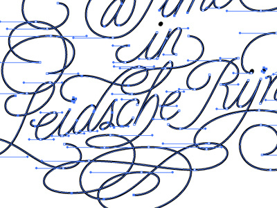 Leidsche vector bezier curves illustrator lettering script type vector