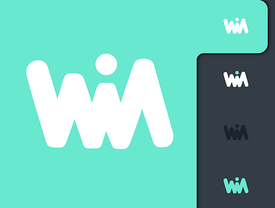 WIM Fit branding design logo vector