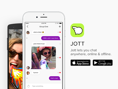 Jott Messenger branding chat jott messaging messenger psd rebrand sketch text texting ui ux